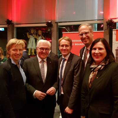 Gemeinsam mit Ministerprsident Daniel Gnther, dem CDU-Fraktionsvorsitzenden Tobias Koch, MdL und Prof. Dr. Claudia Schminkte, MdB beim Besuch von Bundesprsident Frank-Walter Steinmeier in der Lbecker MuK